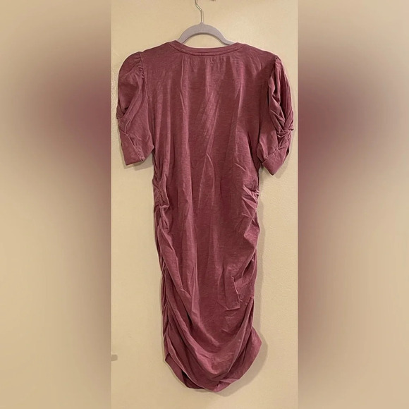 SUNDRY by ANTHROPOLOGIE Puff Sleeve Dress‎ in Pigment Crimson - Picture 6 of 11